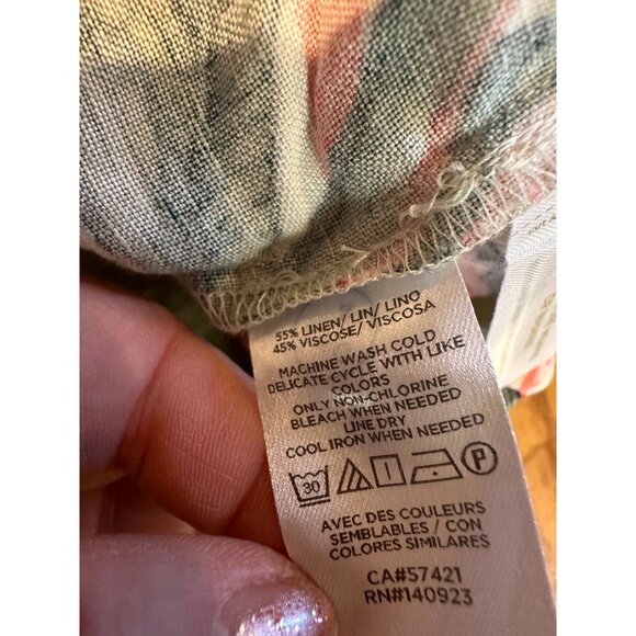 🌴 LOFT Tropical Print Dress – Linen Viscose Blend – Size 6 (#316) - Picture 4 of 12